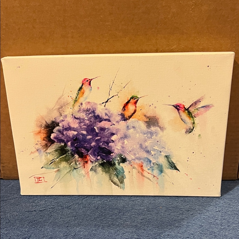 Dean Crouser ‘Three Hummingbirds’ Canvas Art